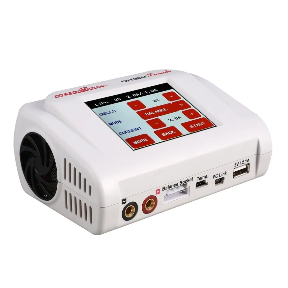 

Ultra Power UP100AC Touch Screen 100 W Rc Multicopter LiIo/LiPo/LiFe/LiHv/NiCd/NiMH/Pb Charger Balance Charger/Discharger