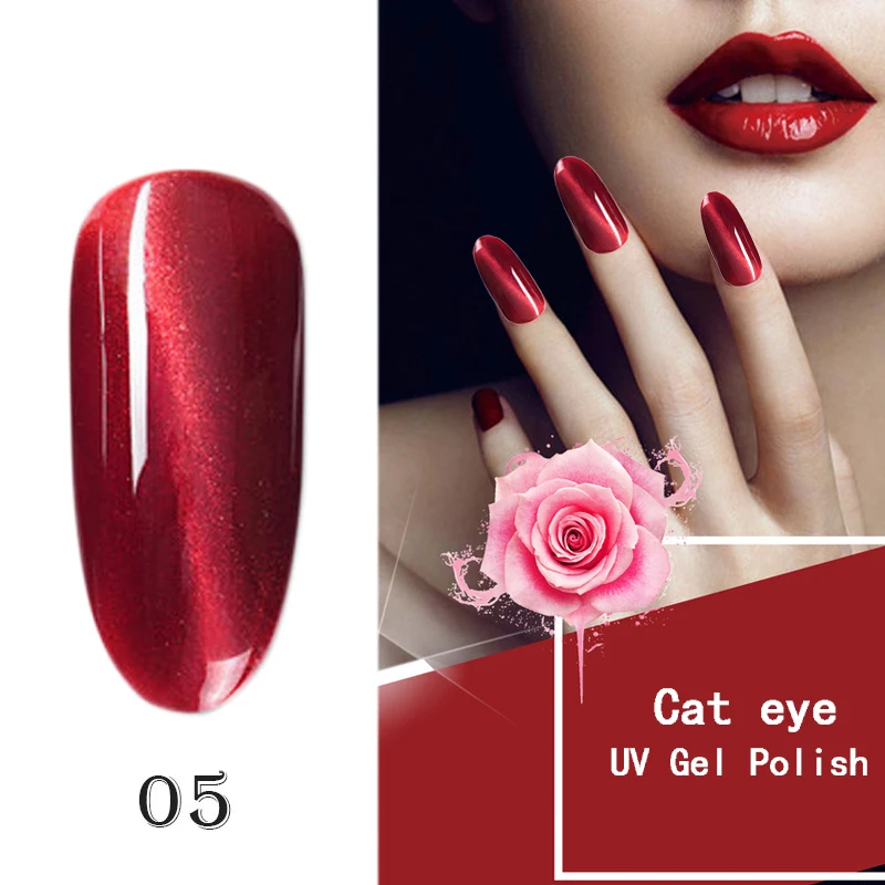 

2019 Hot sale 8ML Paint Nail Polish cat eye gel polish Wine Red Series Nail Art nail polish gel gelike polygel Base top coat