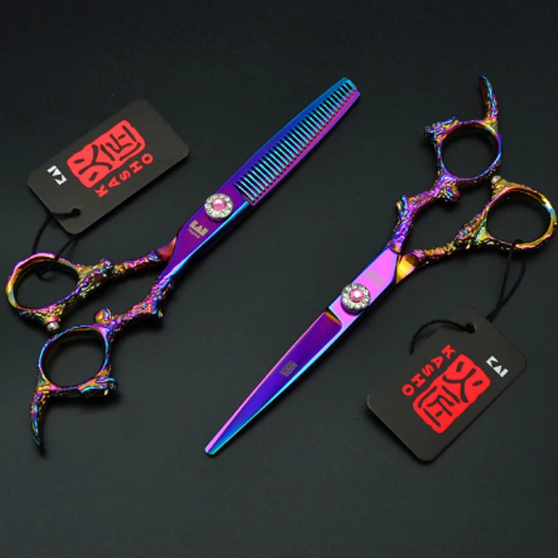 

6.0 inch professional hair scissors modeling stainless steel Sharonds hairdressing scissors set Salon barber scissors supplies