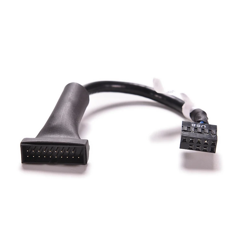 1 шт. USB 2,0 9Pin материнская плата Женский до 20Pin USB 3,0 Корпус Мужской Кабель-адаптер Черный 12 см 480 Мбит/с USB3.0 кабель для передачи данных