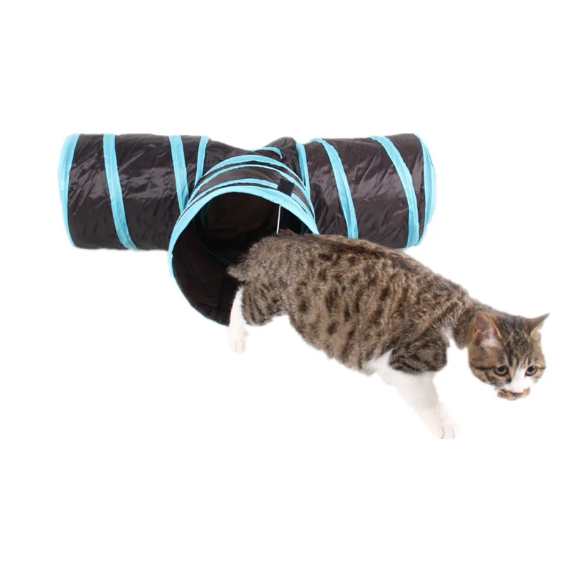 Pet туннель 3 WAY Y Форма Складной Собака Щенок животных собака, кошка, Котенок Играть Игрушка упражнения туннель пещера игрушки для котов для некрупных домашних животных