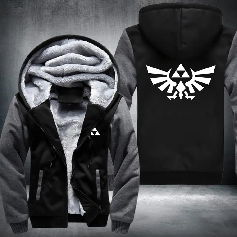 The Legend of Zelda Anime Hoodies Sweatshirt 2018 Winter Jacket Warm Hoodie Men Thick Hooded Hipster Streetwear Hip Hop Ches