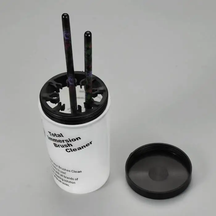Дизайн ногтей ручка Щетка Очиститель держатель для удаления макияжа Кисти очистки чашки контейнер JIU55