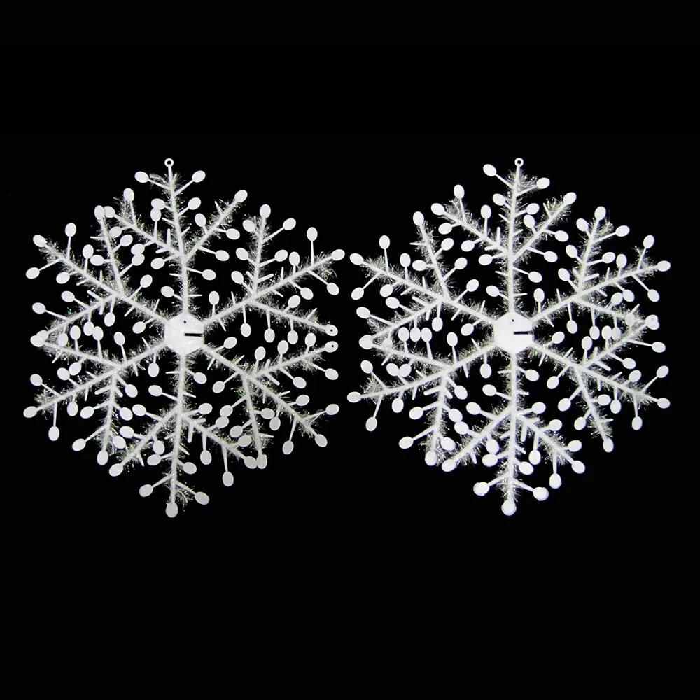4 Pcs 18 45 CM Snowflake Pohon Natal Dekorasi Ornamen 3D Kepingan