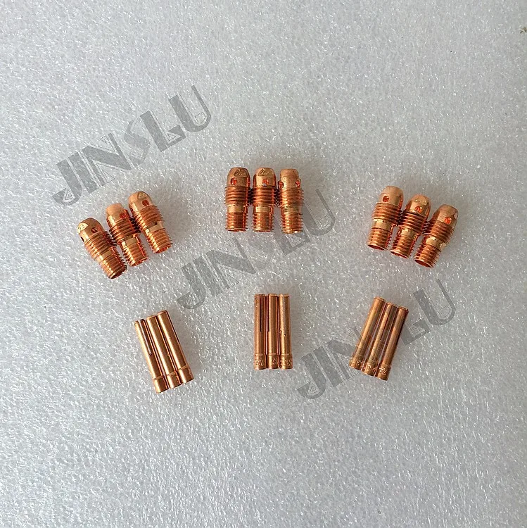 

Free shipping 20 pcs 1.6mm air cooled argon tig welding torch consumable collet and collet body for WP-9/WP-20/WP-26