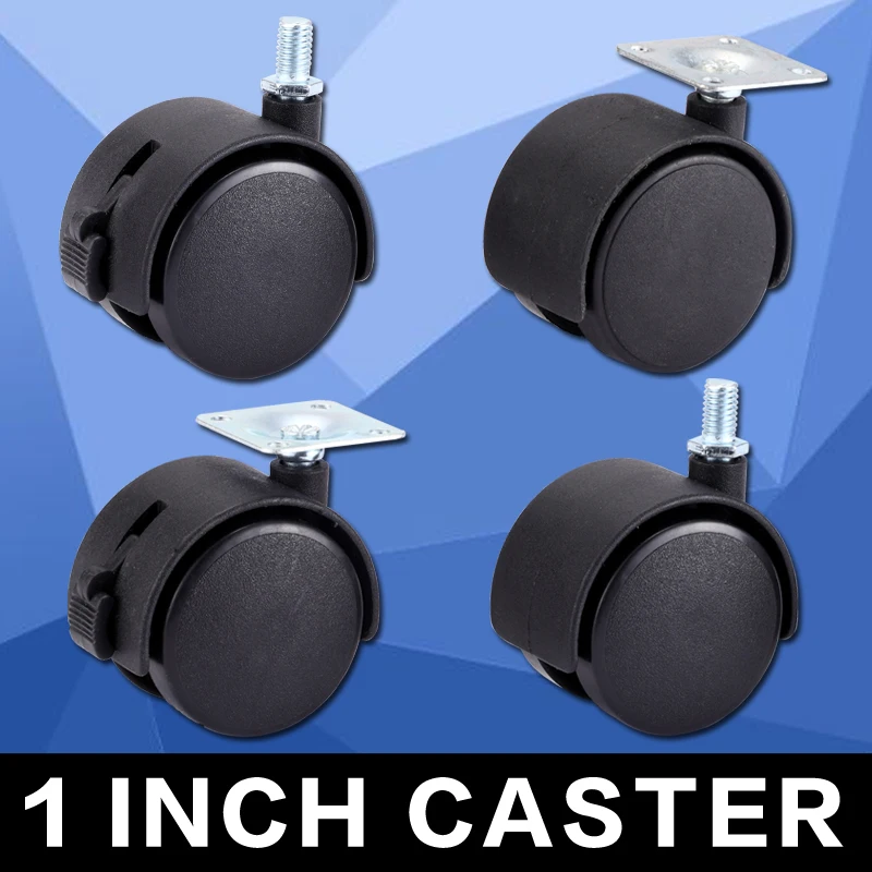 O rodízio m8 da mobília das rodas de myhomera 4x 2x roda o rodízio do giro de 30mm substituiu a roda silenciosa do trole com proteção do freio-1