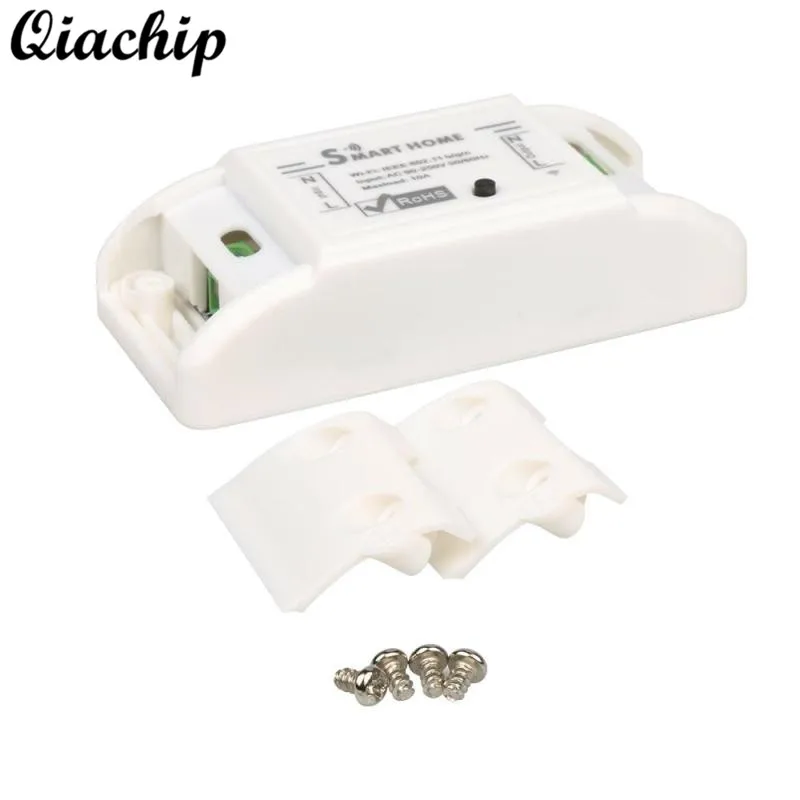 

QIACHIP AC 90V-250V Wifi App Wireless Remote Control Switch For Smart Home Automation Module Via IOS Android Phone WiFi Network