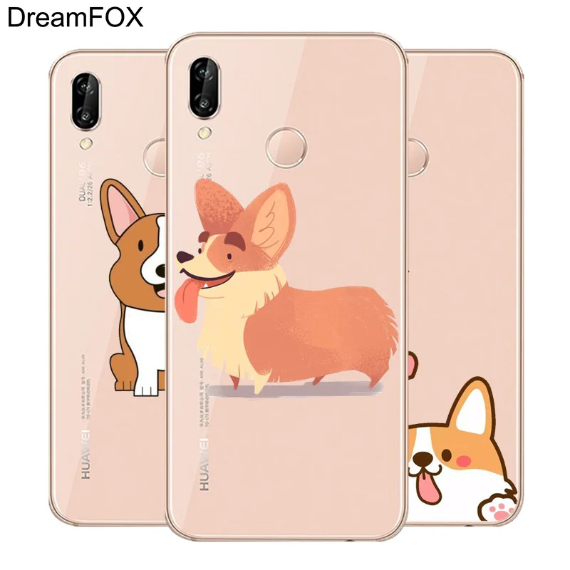 Мягкий силиконовый чехол DREAMFOX L099 Welsh Corgi из ТПУ для huawei Honor 6A 6C 7X9 10 P20 P30 Lite Pro P Smart 2019 |