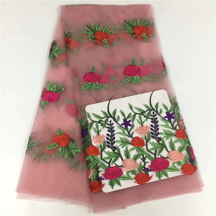 

2018 Latest French Nigerian Laces Fabrics High Quality Tulle African Laces Fabric Wedding African French Tulle Lace (YD-11-18