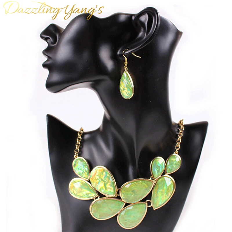 DAZZLING YANG'S Brand Fashion Jewelry Sets For Women Acrylic Crystal