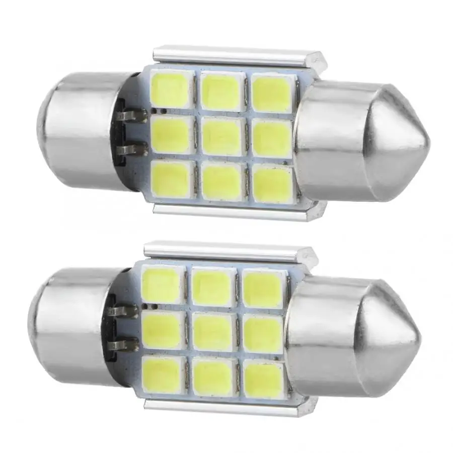 

2pcs Automotive Interior Lighting Car 2835-SMD 31mm LED Map Dome Reading Light Lamp Bulb 12V