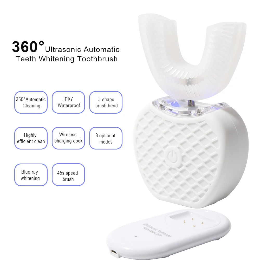 

USB Portable Intelligent Cold Light Automatic Ultrasonic Vibration Electric Toothbrush Teeth Whitening Beauty Instrument