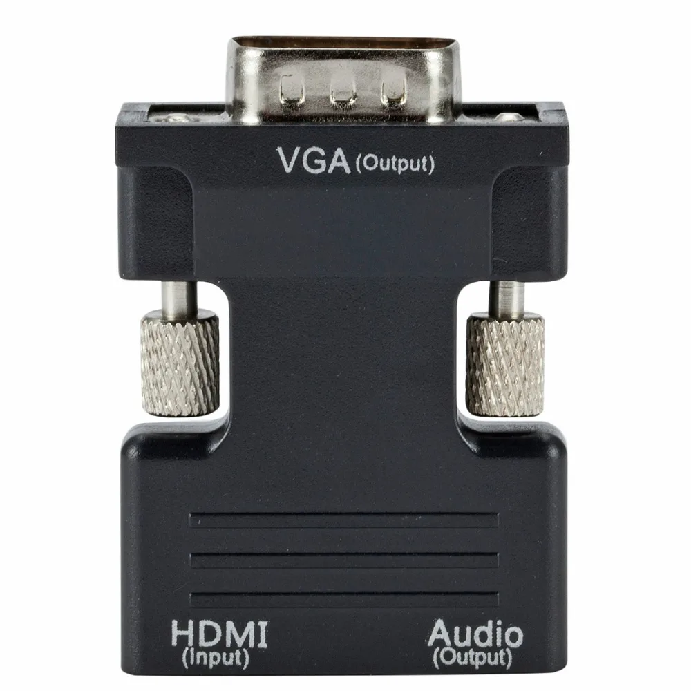 1080 P HDMI لمحول VGA تحويل HDMI الإناث إلى VGA ذكر الصوت كابل محول الفيديو لأجهزة الكمبيوتر المحمول شاشة التلفاز العارض