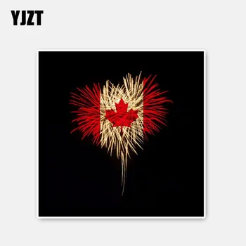 

YJZT 12.2CM*12.2CM Canada Heart Day Holiday PVC Helmet Decal Motorcycle Car Sticker 6-2720