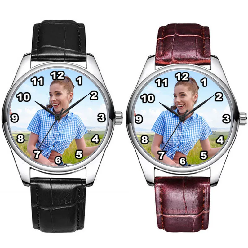 

A3330 Drop ship support custom logo watch DIY bracelet put your photo on watch dial Waterproof Personalized men Quartz Watches