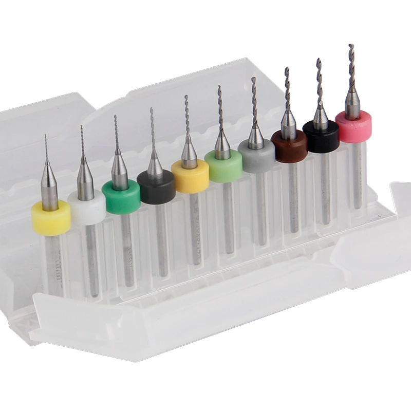 10 Pcs/set Mini Drill Bit PCB Print Circuit Board Carbide Micro Drill