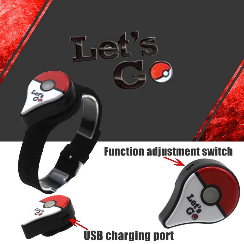 

2019 latest Auto Catch Bluetooth bracelet for Pokemon GO Plus, built-in rechargeable battery Bluetooth connection high quality