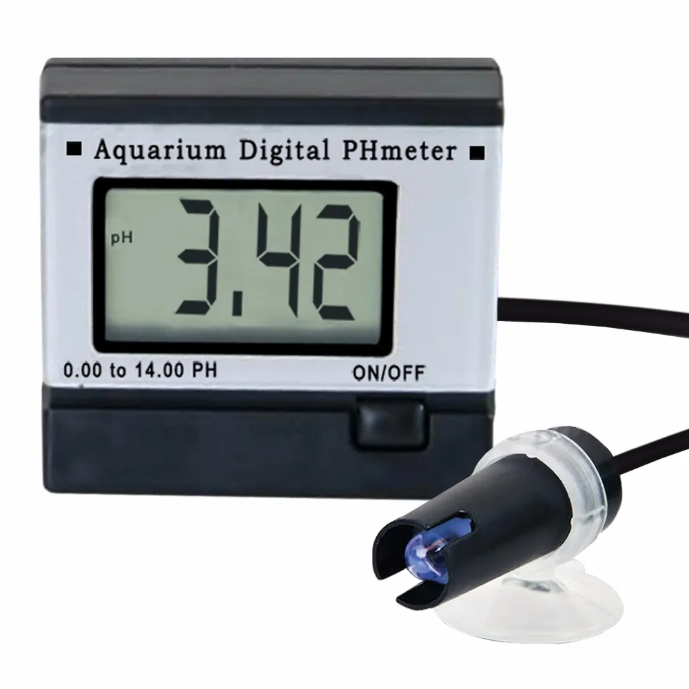 

Digital pH Meter Tester Monitor Hydroponics Aquarium with 1M Fixed Cable 0.00~14.00pH + 2 Buffer solutions