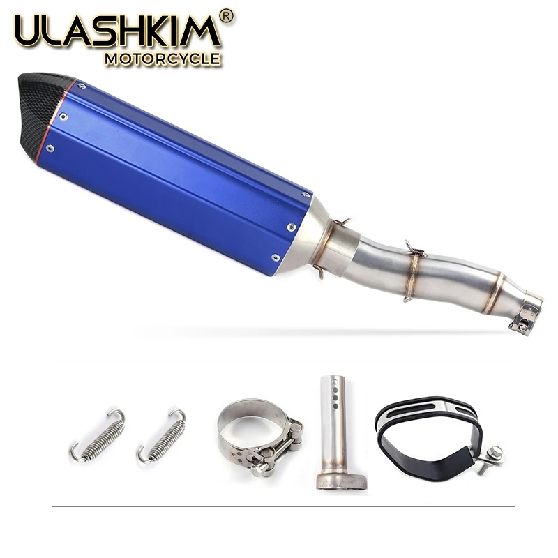 

Motorcycle Full Exhaust System Muffler Escape Slip On For YAMAHA XG250 XT250 Modified Contact Middle Pipe Adapter Connect