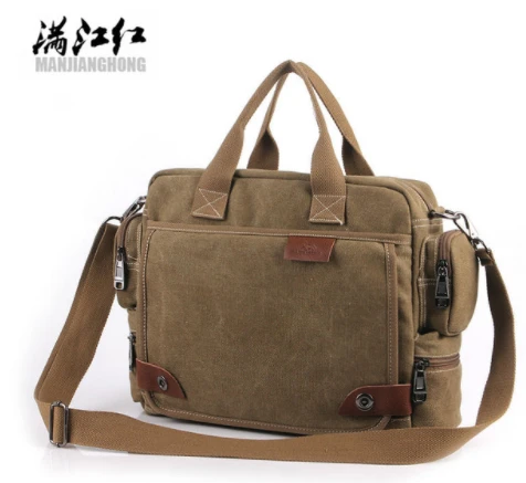 Bolsa de Ombro Bolsas do Mensageiro dos Homens Manjianghong Homens Lona Mensageiro Bolsa Masculino Crossbody Negócios Tote Maleta