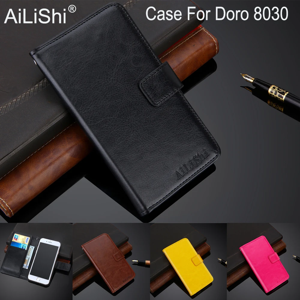 

AiLiShi 100% Exclusive Case For Doro 8030 Luxury Leather Case Flip Top Quality Cover Phone Bag Wallet Holder + Tracking