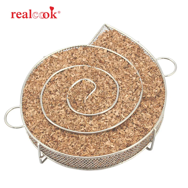 Генератор холодного дыма Realcook Круглый Деревянный чип гриль для барбекю на