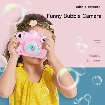 

Hot Sale Simulation Camera Bubble Blowing Toys For Kid Automatic Electric Light Music Soap Bubble Machine Outdoor Children Toy