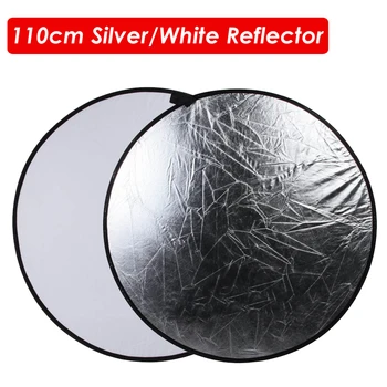 

Godox 43" 2-in-1 Light Mulit Collapsible Silver and White Photography Reflector 110cm Photo for Studio Lamp Lighting