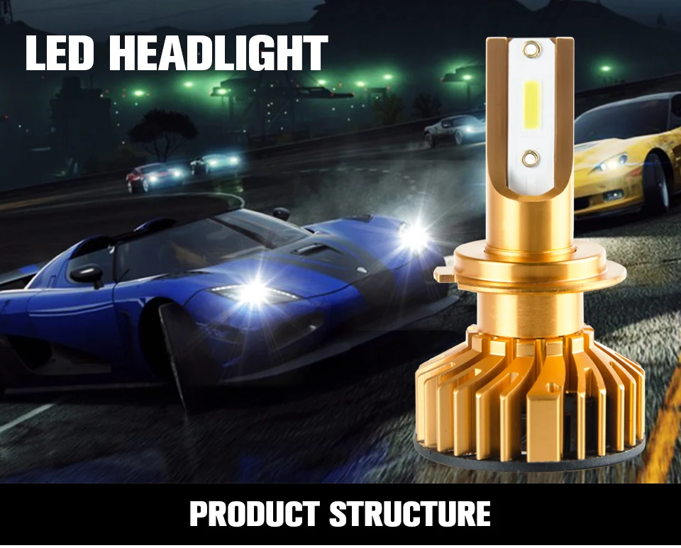 Aceersun LED Mini Canbus H4 H7 Car LED Headlight Kit 72W 10000LMSet H1 H11 9005 HB3 9006 HB4 9012 6500K Bulbs Car Accessories (1)