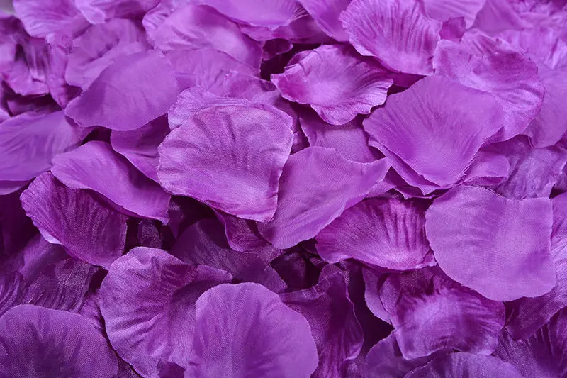 Йо Чо лепестки роз к свадьбе Романтический искусственного шелка роза цветы, лепестки вечерние ФЕСТИВАЛЬ торжества украшения аксессуары 1000 шт - Цвет: deep purple