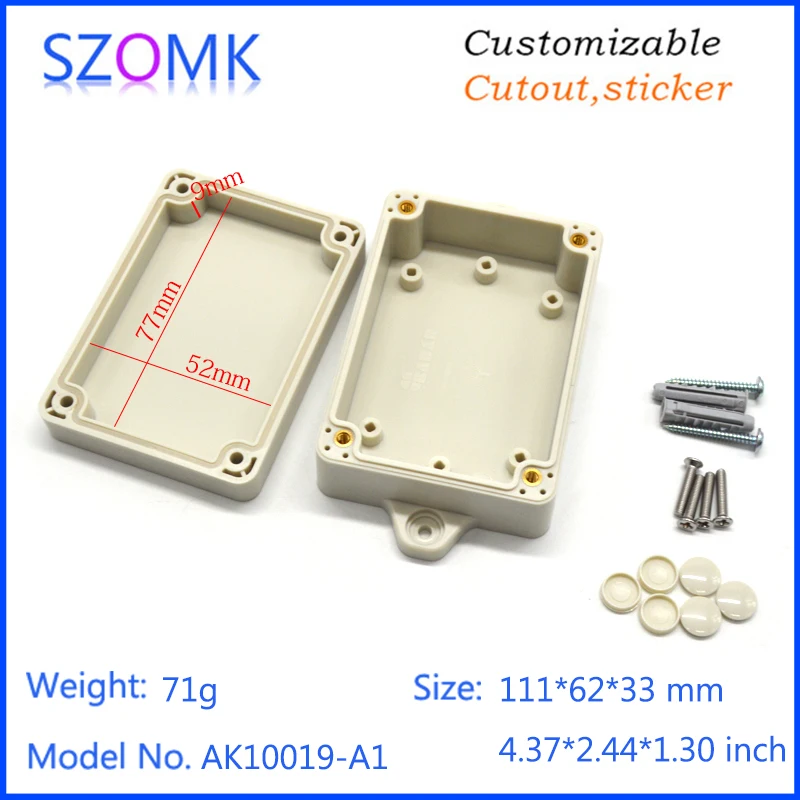 szomk waterproof plastic enclosure for electronics plastic case small instrument housing junction box customizable equipment enclosure IP68 waterpr housing  (15)