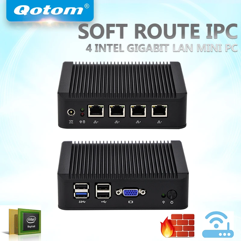 QOTOM Mini PC Q190G4U with 4 Gigabit NIC to build a router/ firewall