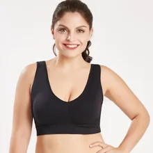 Женский спортивный бюстгальтер большого размера, мягкий, без проволоки, спортивный бюстгальтер, ударопрочный, для фитнеса, йоги, тренировок, спортивный топ, 4XL, 5XL, 6XL