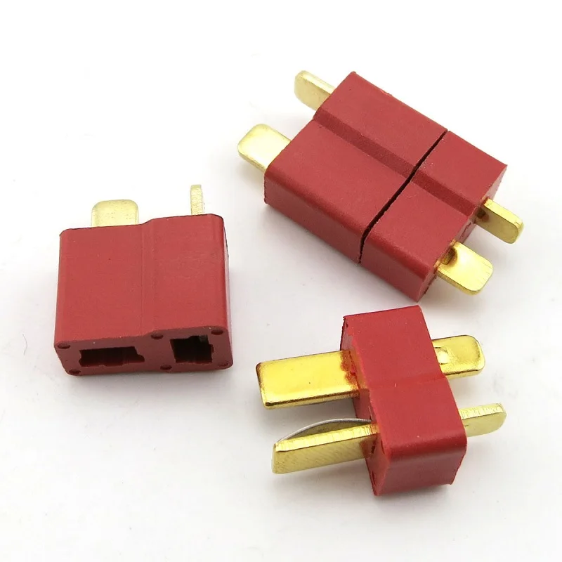 10Pairs Mini T Plug Heat Resistance Male Female Charging Lipo Battery Connector ESC Adapter for RC Helicopter Batteries | Игрушки и