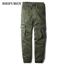 SHIFUREN мужские военные брюки карго с несколькими карманами комбинезоны брюки эластичный пояс мужские повседневные спортивные штаны мешковатые штаны для бега