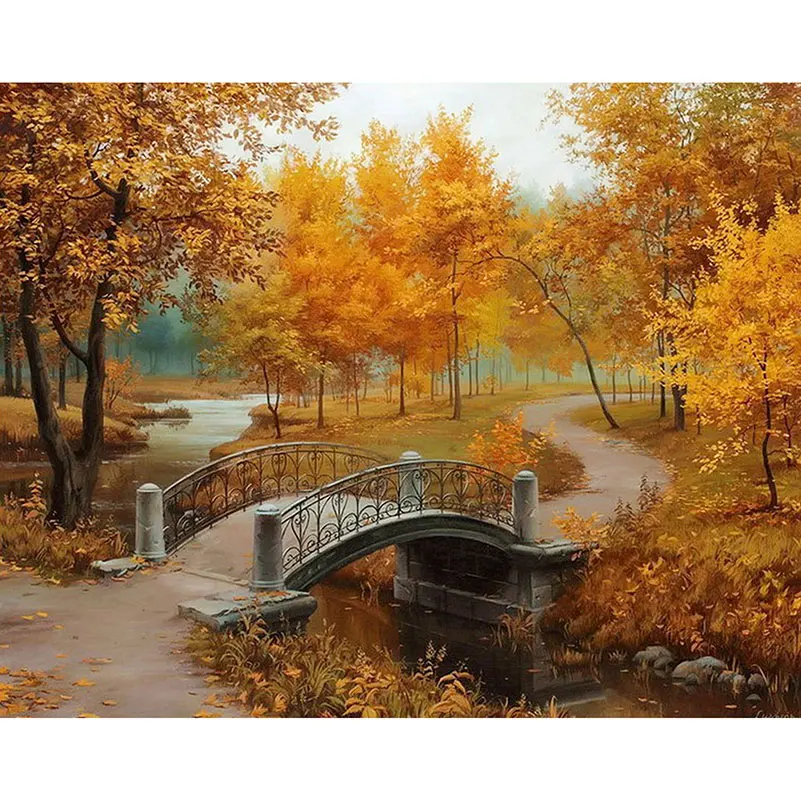 

3D Diy Diamond Painting Autumn Scenery Square Drill Rhinestones China Mosaic Diamond Embroidery Cross-Stitch Patterns Stickers