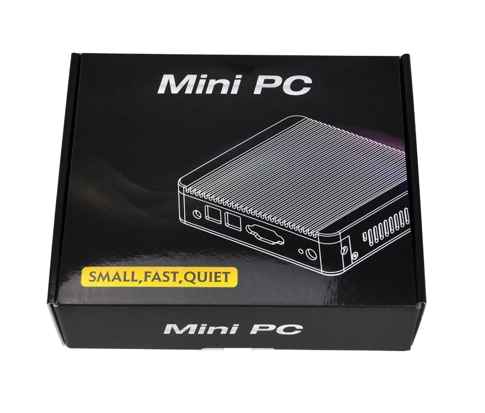 Qotom Mini PC Q301P Q305P Celeron 2955U/3205U процессор, Dual Lan, 6 * USB RS232 RS485 VGA 15 Вт безвентиляторный баребоны IPC POS Компьютер