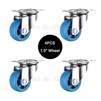 

Brand New 4PCS 1.5Inch Furniture Cabinet Chair Trolley Utensils Rotation Swivel Casters Mute PA Nylon Wheels Bearing 25KG/PCS