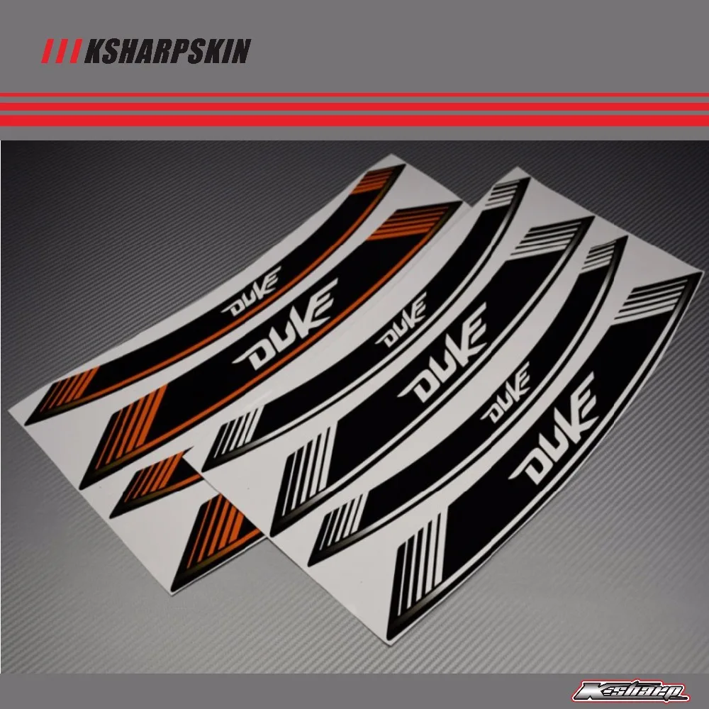 

8 X CUSTOM INNER RIM DECALS WHEEL STICKERS STRIPES STRIPS SPECIALS FIT KTM DUKE 390 200 690 790 1290