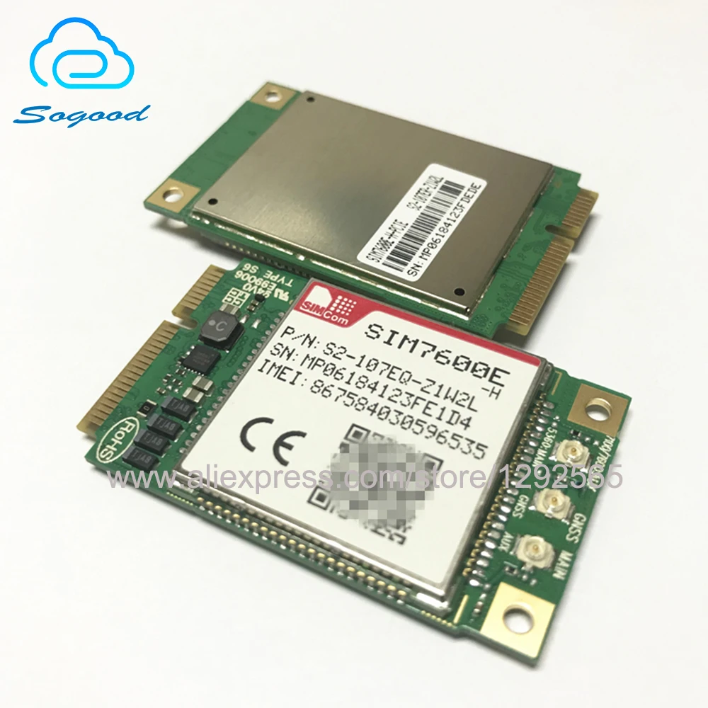 Модульный многодиапазонный мини модуль SIMCOM pcie LTE Cat4 SIM7600 с поддержкой Wi Fi EDGE GPRS GSM