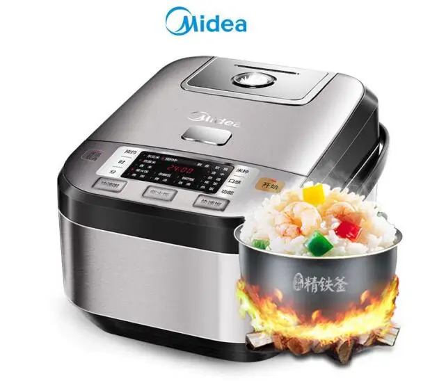 Бытовая электрическая рисоварка Midea микро компьютер из нержавеющей стали 4 л суп