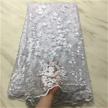 

2019 New Design Swiss Voile Lace African Guipure French Lace Fabric Bead Stones African Lace Fabric High Quality For Wedding