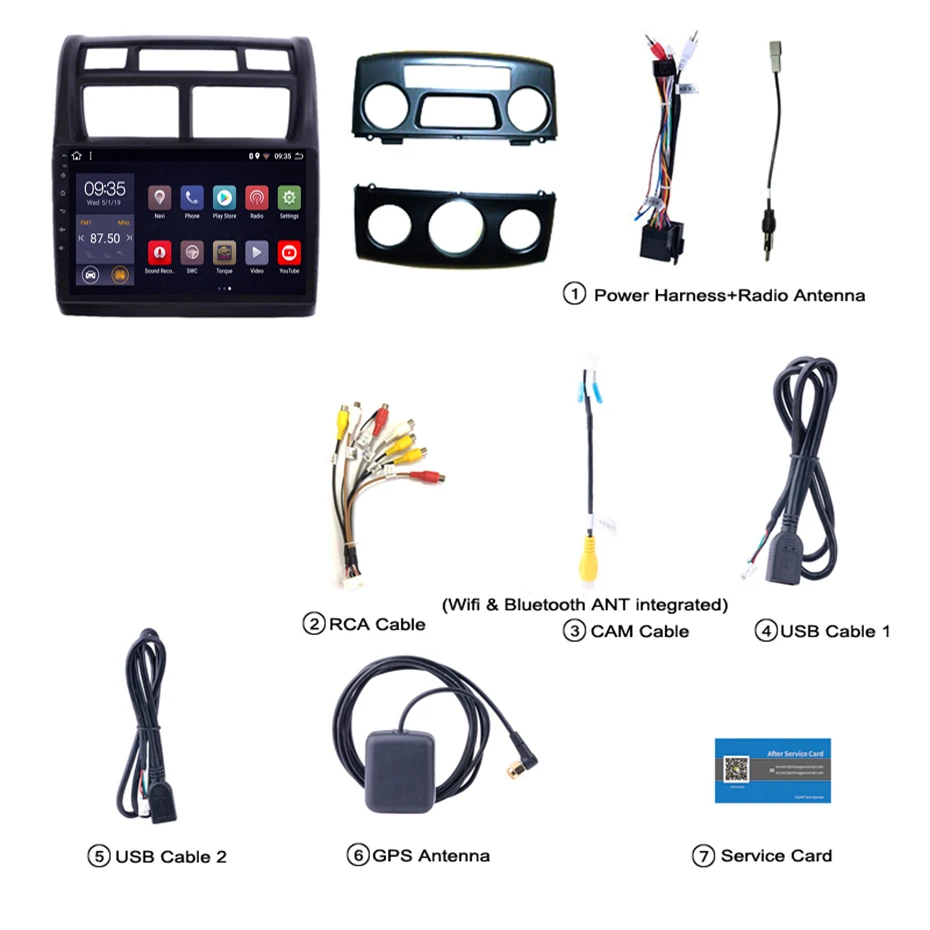 Sale 9 inch 2.5D IPS HD multi-touch screen Android8.1 2G RAM 32G ROM NAVI For KIA Sportage 2007-2013 with Bluetooth USB WIFI SWC 4