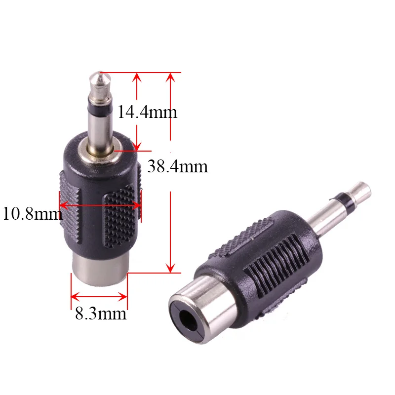 3.5mm mono plug to RCA jack connector
