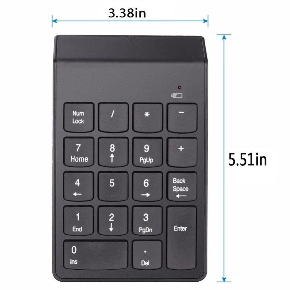 USB Numeric Keypad Mini Numpad 18 Keys Digital Keyboard for iMac