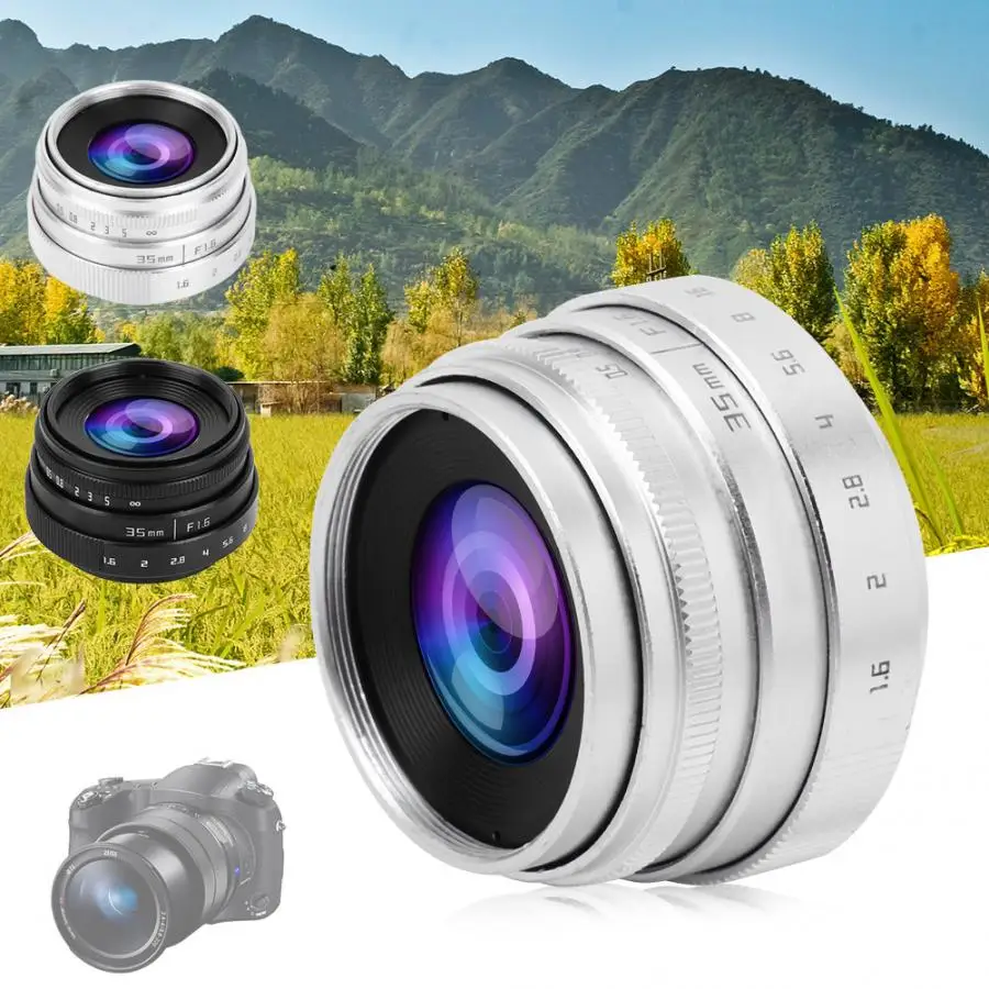 35 мм F1.6 CCTV C крепление объектив с большой диафрагмой для Sony NEX M4/3 FX адаптер f/1 6