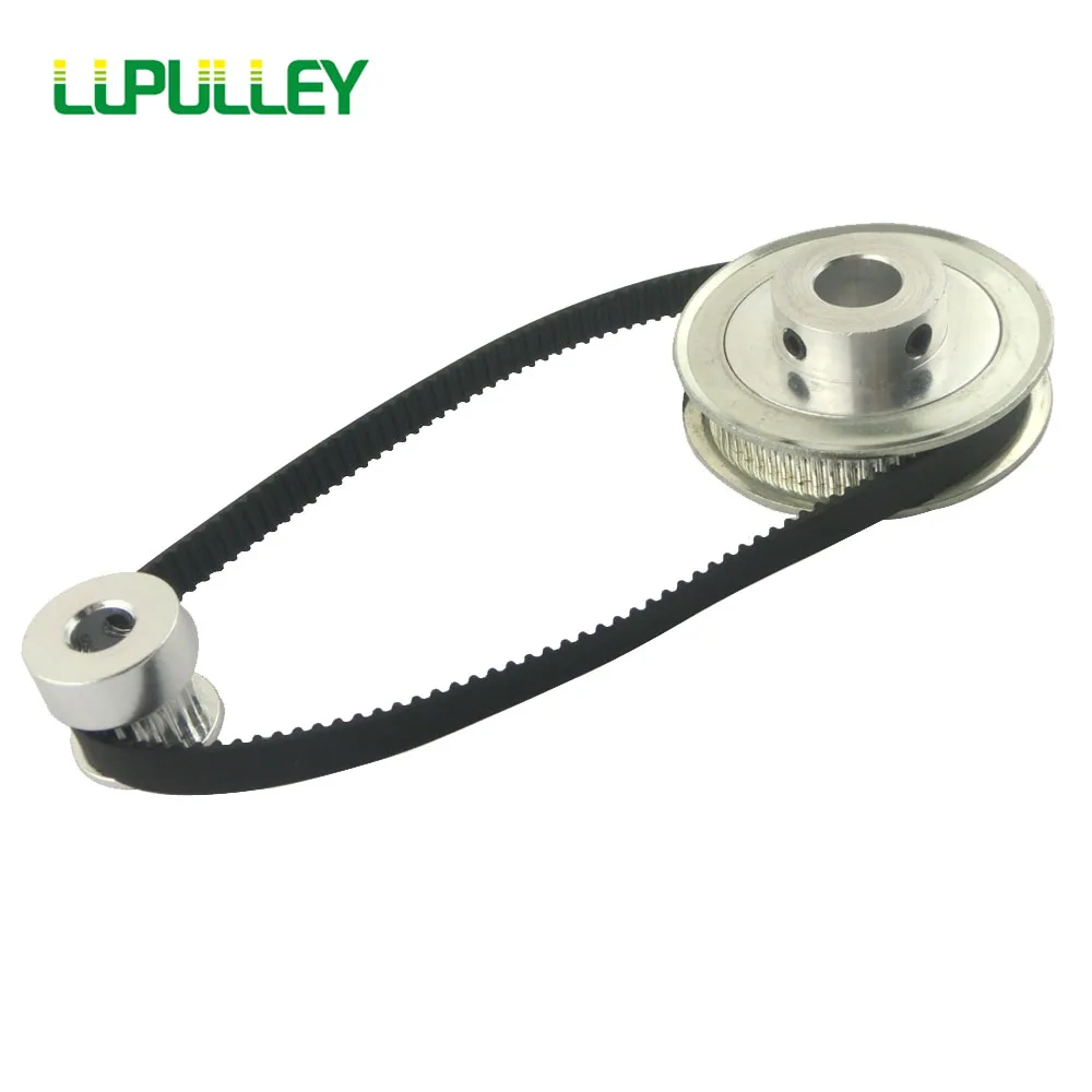 LUPULLEY GT2 Timing Belt Pulley Set 2GT 20T:40T 40T:40T Reduction Synchronous Pulley Belt 280mm for CNC Alloy Black Rubber|belt pulley set|timing belt pulley setpulley set - AliExpress