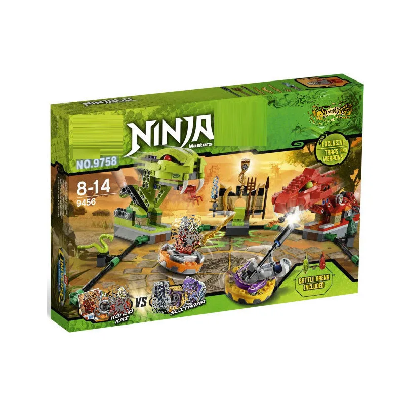 

Bela 9758 409Pcs Ninja Spinner Battle Snake Dragon Building Blocks Classic Educational Toys for Kids gifts Compatible with lego
