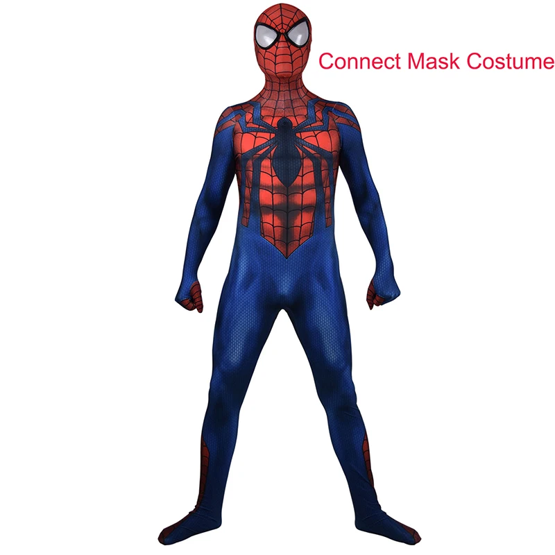 Маскарадные костюмы «алый паук», «Бен Рейли», «Человек-паук», «зентай», комбинезоны, бальные костюмы для взрослых и детей - Цвет: Conjoined Mask Suits