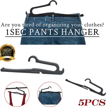 

5PCS Closet Organizer Space Saving Magic Hurdle Hanger Rack for Pants Clothes